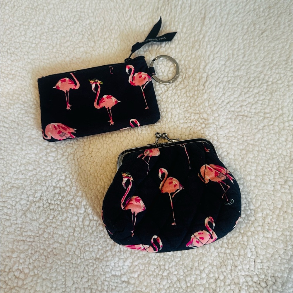 Vera Bradley Pink Flamingo coin pouches